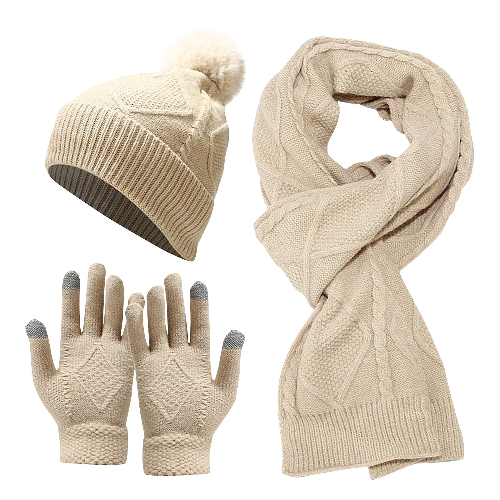 

Fashion Womens Knitted Woolen Caps Cold Protective Ear Sleeve Hat Winter Hats Woman Bufanda Invierno Mujer Women'S Scarfs Winter
