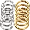 10pcs Metal O Ring Spring Clasps for DIY Jewelry Openable Round Carabiner Keychain Bag Clips Hook Dog Chain Buckles Connector