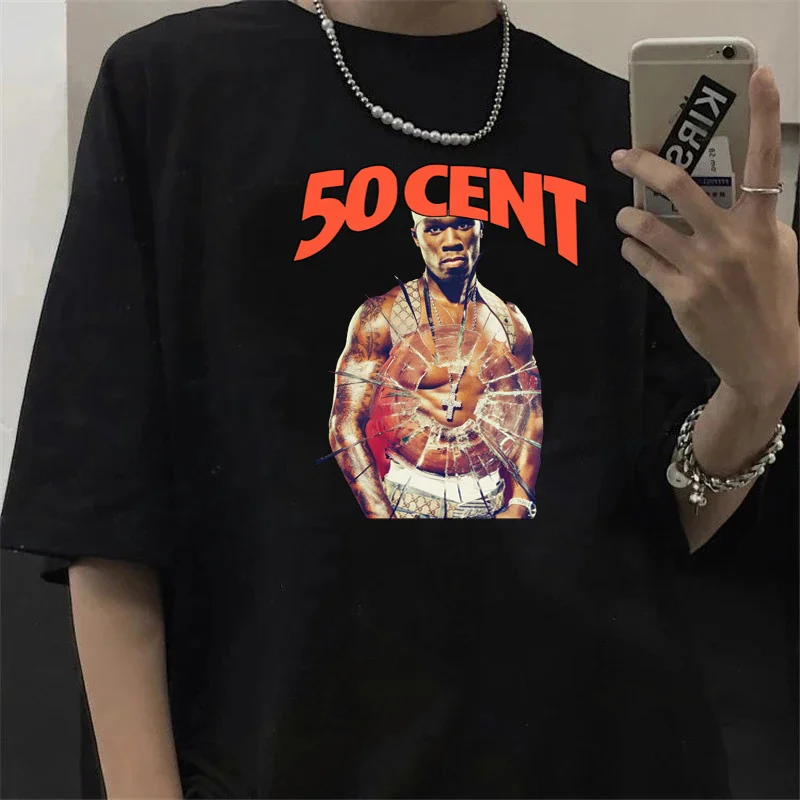 50 Cent Clothes Tshirt Male Harajuku Kawaii Aesthetic Harajuku Clothes ...