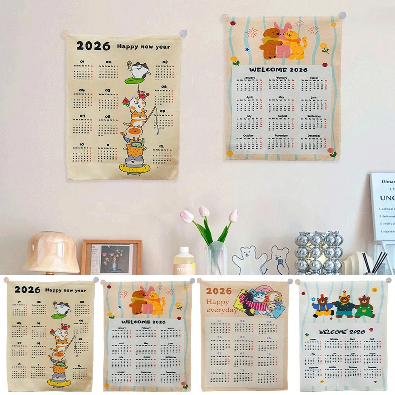 Tapestry Decorations Wall Hanging Tapestries 2026 Calender Wall Hanging Cloth Background Photo Props Calendar Tapestry Home Decor 태피스트리 벽꾸미기 천