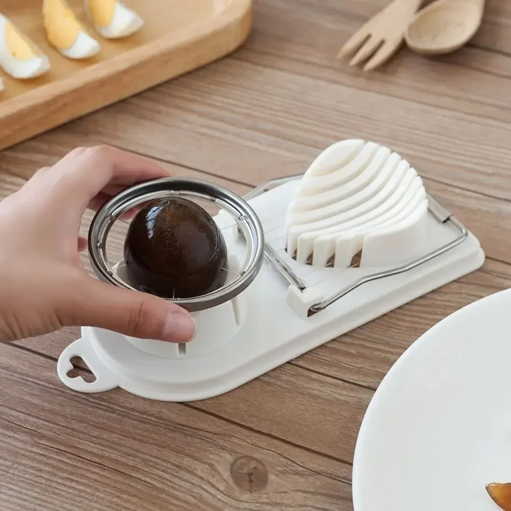 Multifunctional Egg Slicers Stainless Steel Slicer Fancy Splitter Egg Cutting Tool Home Two In One Egg Cutter Kitchen Gadgets