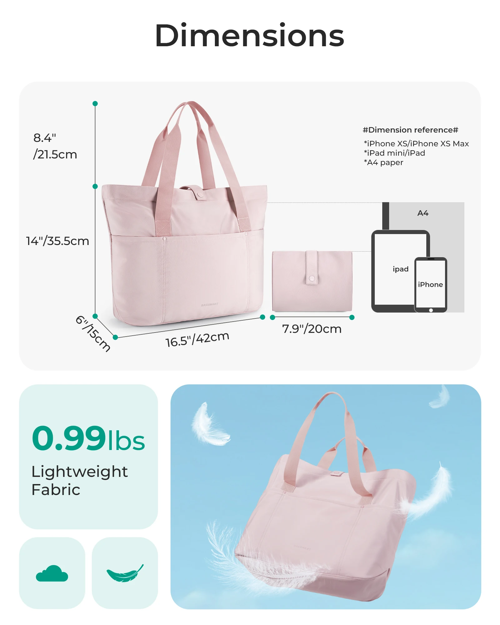 CURMIO Borsa tote per insegnante da donna, borsa da lavoro per