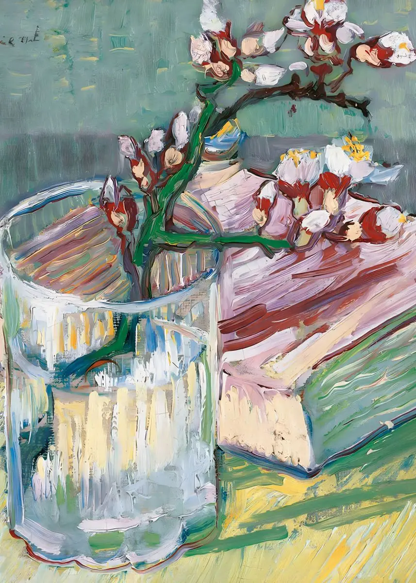 Impressionist Vincent Van Gogh Sunflowers Canvas Painting - Abstract Floral Wall Art Decor