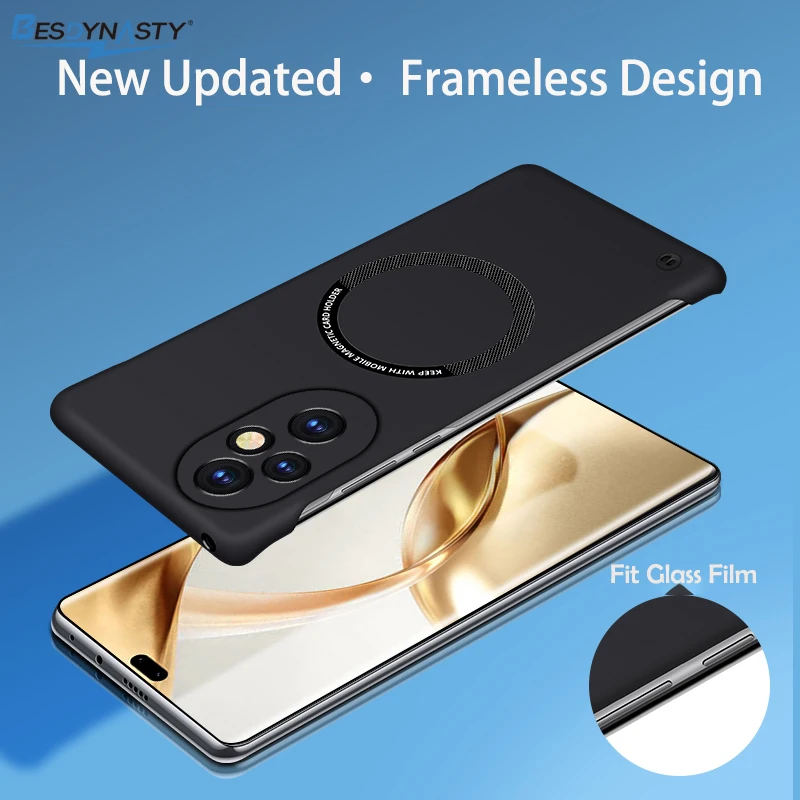 Ultra Slim Magnetic Frameless Solid Color Phone Case - Hard Cover