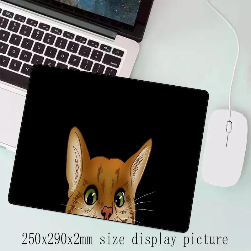 Kawaii Black Kitten Mouse Pad Image 11