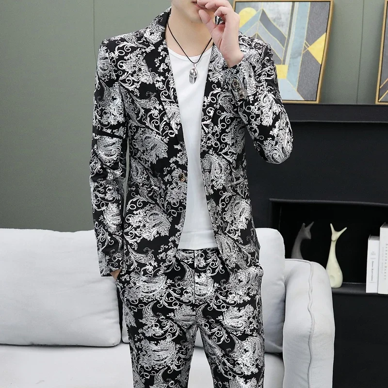 Men Formal Suit Business Men Clothing Elegant Blazer Pants