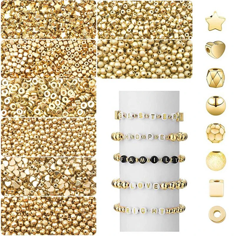 

100Pcs CCB Beads Bulk Loose Spacer Beads DIY Bracelet Findings Jewelry Making