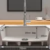 MEJE  Farmhouse Kitchen Sink,,Reversible Single/Double Bowl - White 6