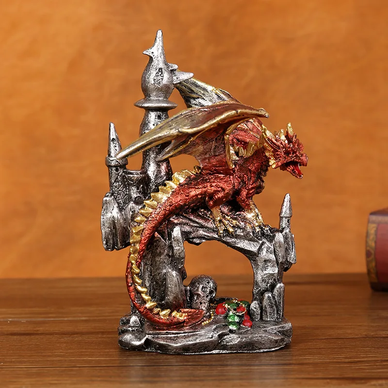 

Castle Dragon Halloween Decorations Ghost Festival Resin Crafts Home Decoration Decorations Window Decorations