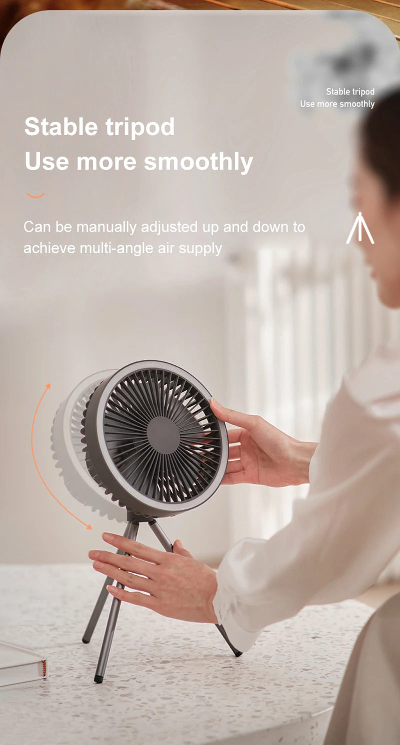 S39570bcbbf5744b981038bdafc9b350cF 10000mAh Portable Fan Home Outdoor Camping Fan LED Lighting Tripod Stand Desktop with Power Bank Wireless Ceiling Electric Fan Mallzona