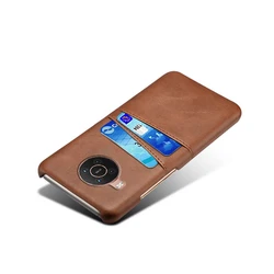 Luxury PU Leather Card Holder Phone Case with Multiple Card Slots for Nokia 7.2 (Brown)