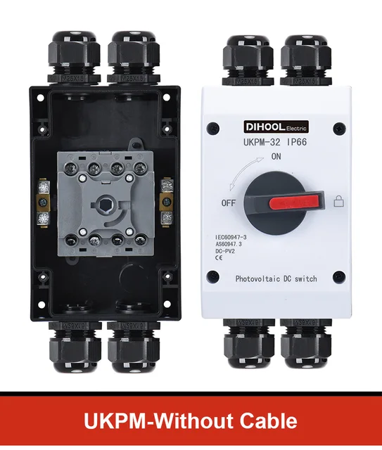 Interrupteur pour isolation photovoltaïque, étanche IP66, UKPM-32 V DC,  1000V, 32a, 16a, pour l'extérieur - AliExpress