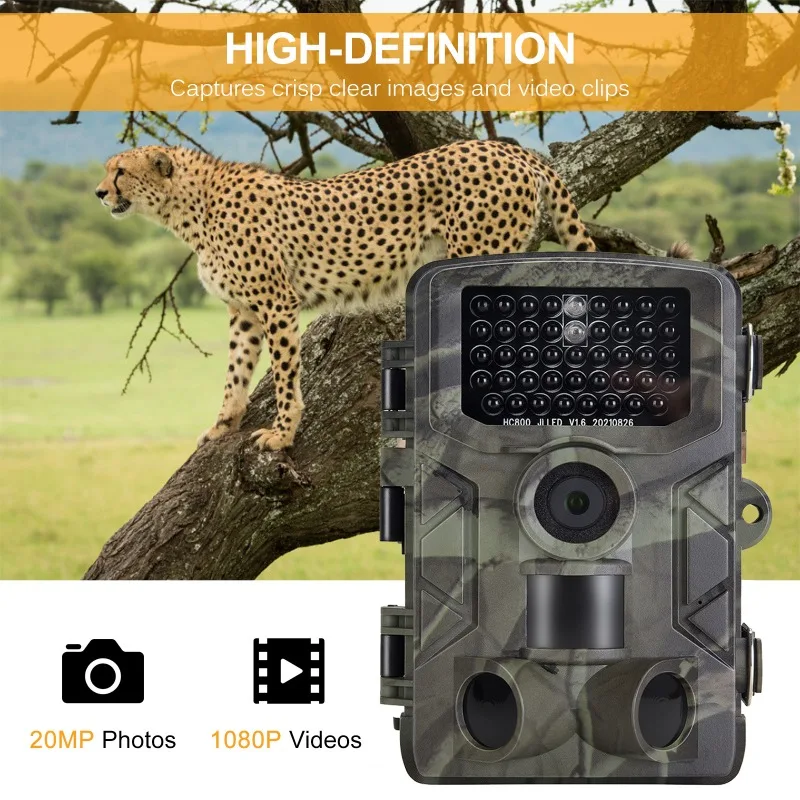 Trail Camera 24MP 2.7K Game Camera Night Vision Motion Activated Wide-Angle Waterproof 2.0&rdquo; HD TFT Screen Wildlife Monitoring