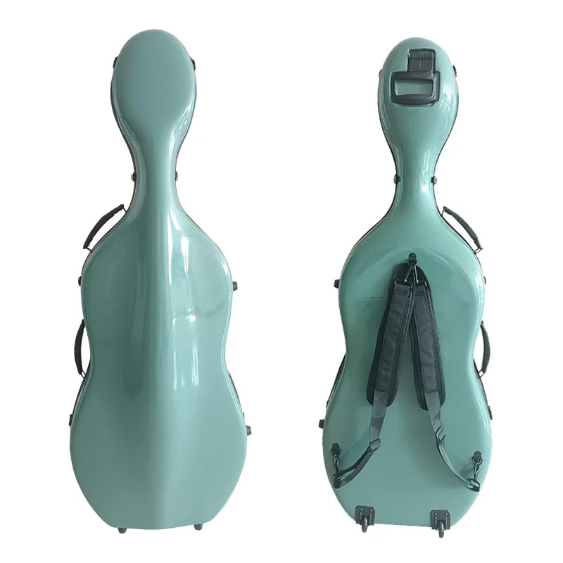 Good Price Cello Case 4/4 7/8 3/4 1/2 1/4 Carbon Fiber Reinforced Factory Direct Sale Multi-color Waterproof Cello Box