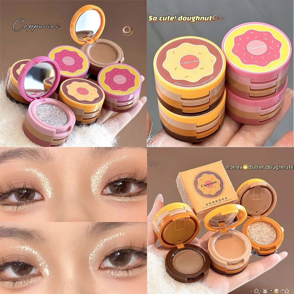 3 In 1 Matte Highlighter Eyeshadow Palette Pearly Blush Shiny Contouring Multifunctional Nature Lasting Face Makeup Palette eye shadow plate makeup highlighter