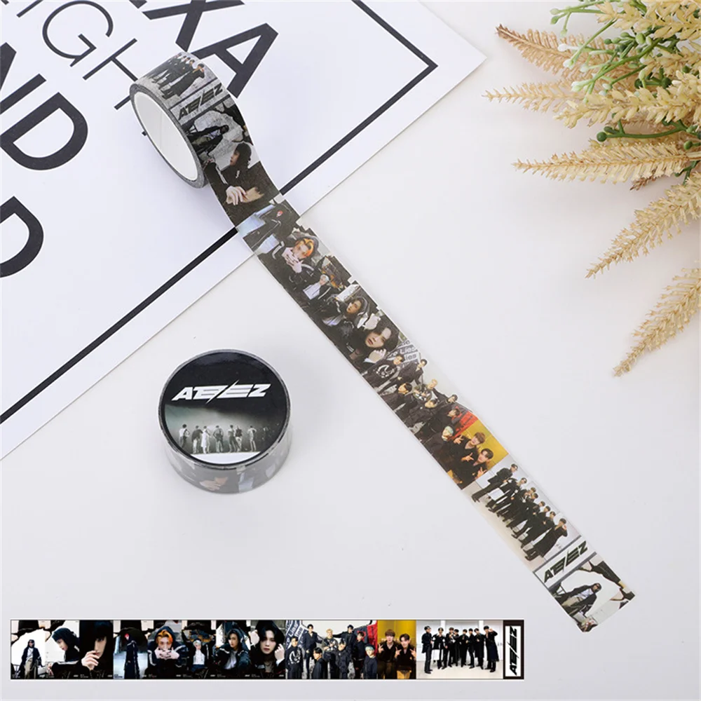 

KPOP ATEEZ（G）I-DLE ITZY StrayKids IVE Tape New Album Scrapbooking Decoration Diary Book Adhesive Paper Tapes