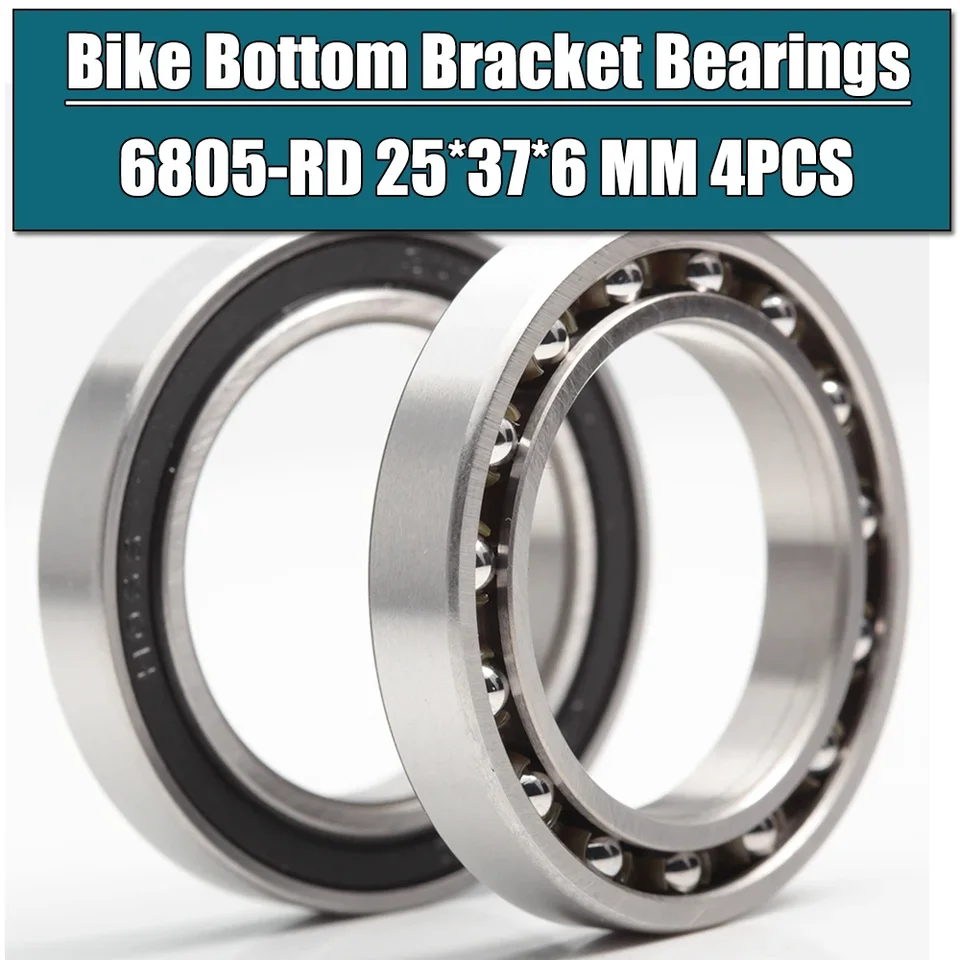 6805-RD Bearing (4 Pcs) 25*37*6 mm 6805RD Dedicated Bike Bottom