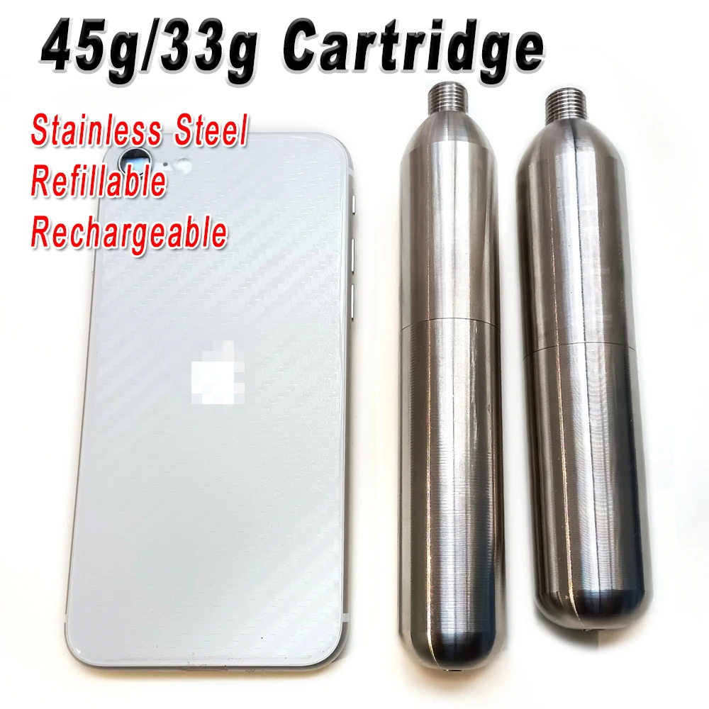 1/2-20Unf 45G 33G Cartuccia Di Ricarica Bombola Di Gas Mini Bombola Per Immersioni Subacquee Bombola Di Ossigeno Per Giubbotto Di Salvataggio Da Nuoto