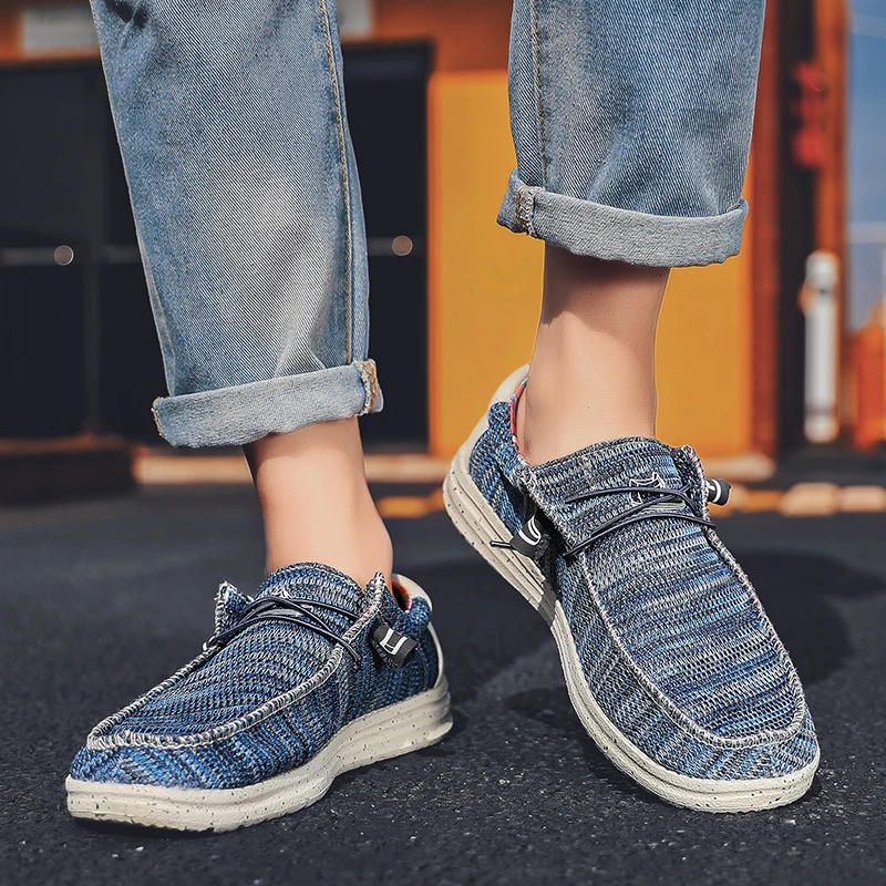 Zapatos de lona de tendencia para hombre, zapatos náuticos, mocasines de cubierta, casuales de moda para exteriores, zapatos planos de playa de tamaño, 2022| | - AliExpress