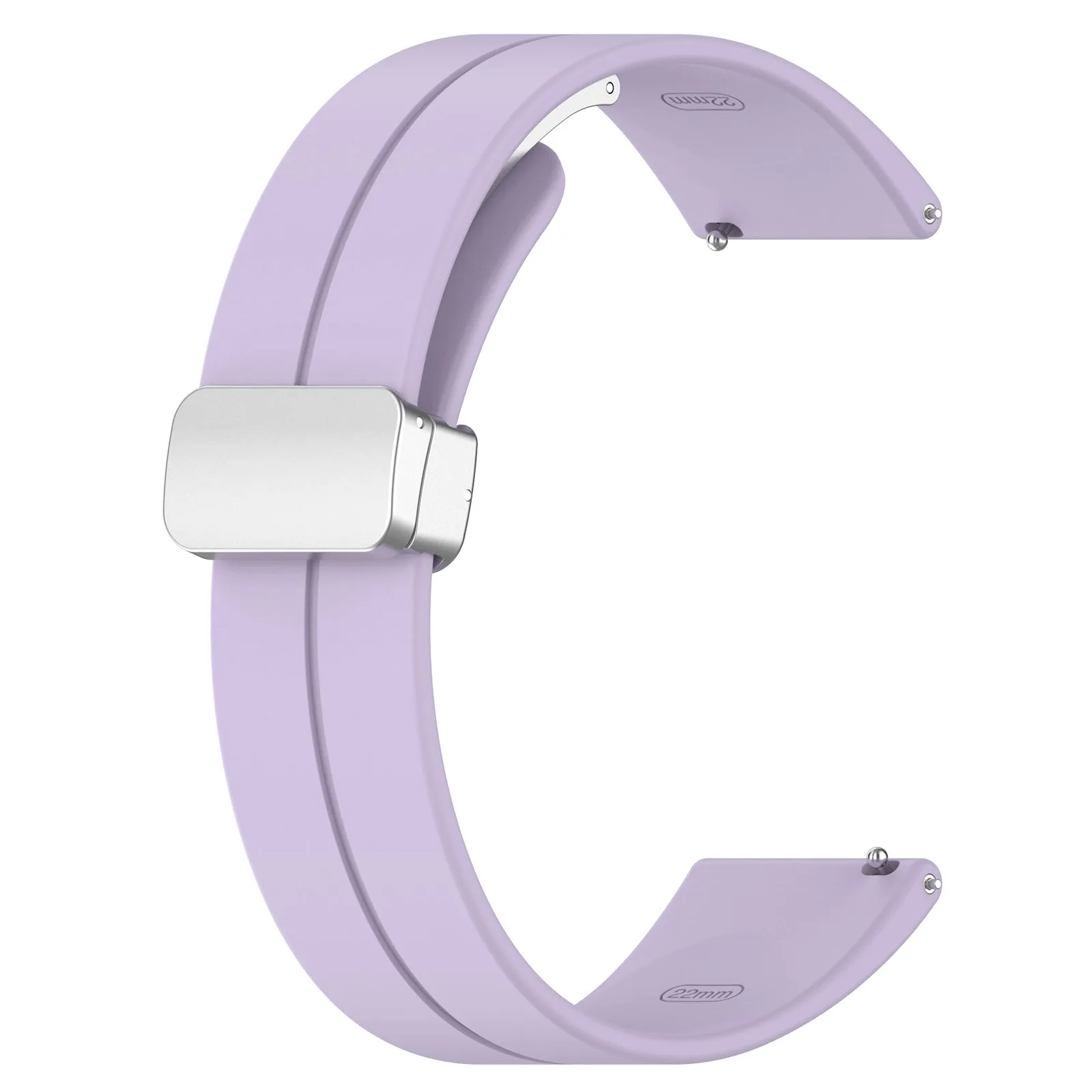 Silicone Magnetic Buckle Folding Strap Band, 20/22mm, Multiple Sizes
