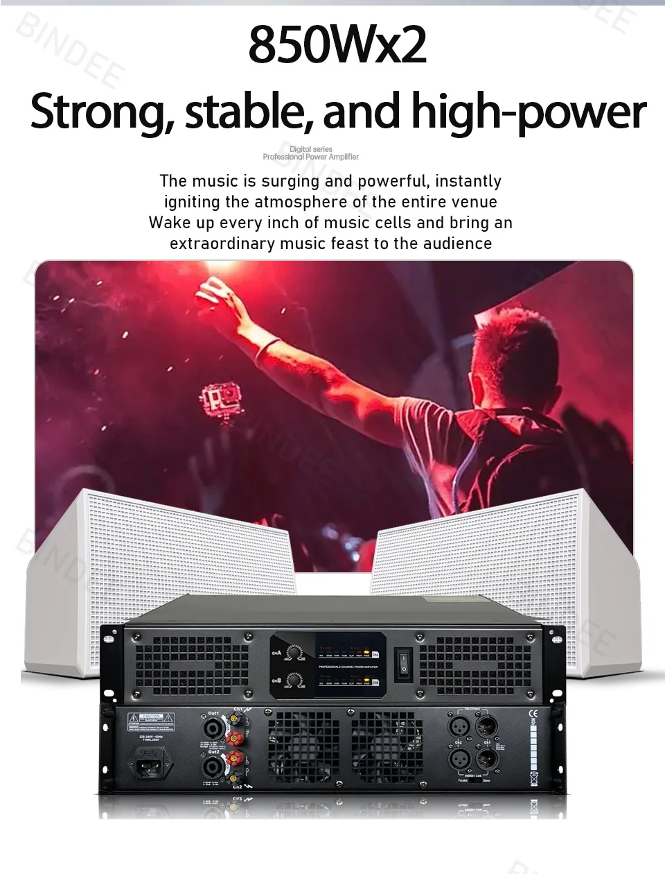 Professional digital amplifier for DJ wedding stage broadcast church home theater system KTV outdoor amplifier power audio power amplifier