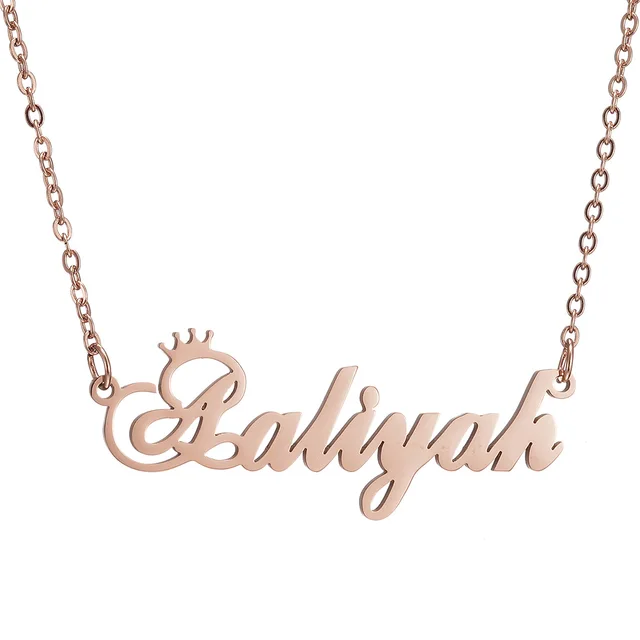 Color Nameplate Neckl Jewelry Gifts 