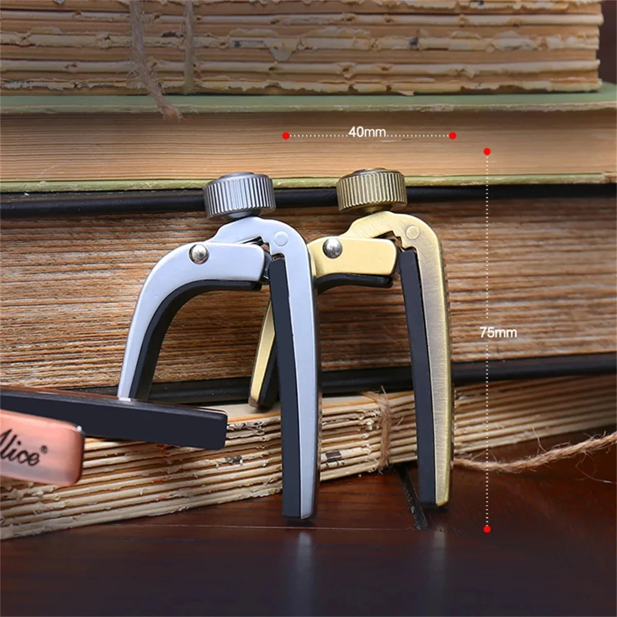 Description Picture 5 of itemAlice Guitar Capo Adjustable Roller Metal Perfect Quick Change Tune for Electric Acoustic Guitar, Bass, Violin, and Ukulele