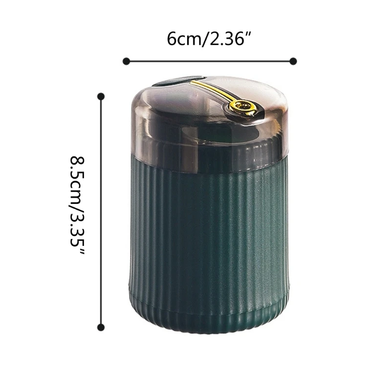 Cylinder Toothpick-Case Toothpick Dispenser Portable-Press Type Toothpick Holder Push-Type Toothpick Round Dispenser
