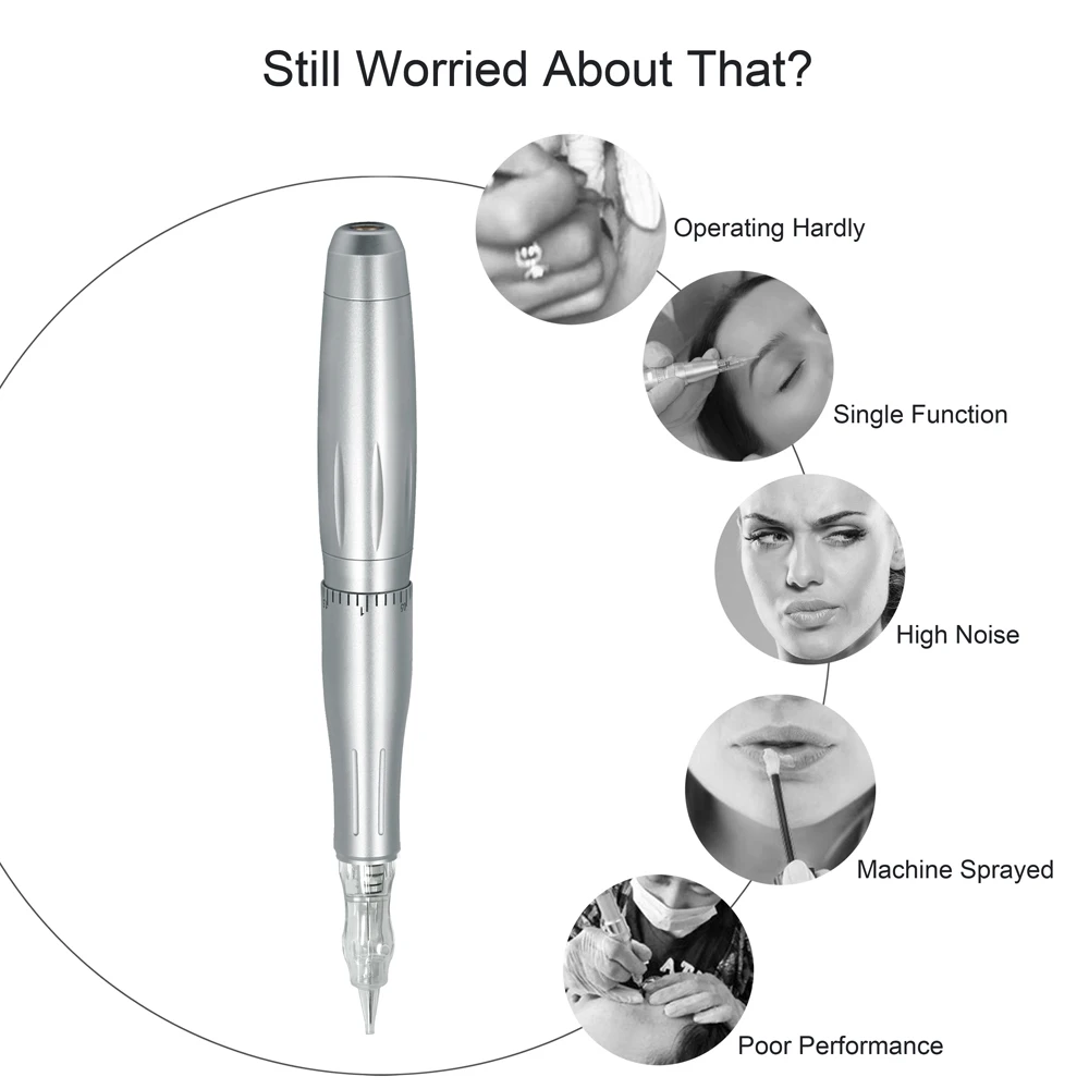 Tattoo supplies tattoo kit tattoo pen microblading pen Biomaser permanent makeup machine powerful tattoo pen rotary gun tattoo machine for eyebrow lip black microblading supplies
