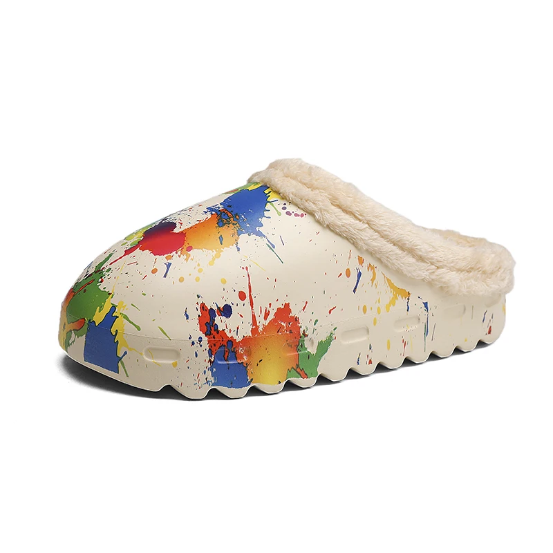 Nuovo Arrivo Unisex Winter Yzy Fur Slides Slip On Keep Warm Home Cotton Shoes Pantofole Pelose Leggere Per Uomo Donna Taglia 33-46