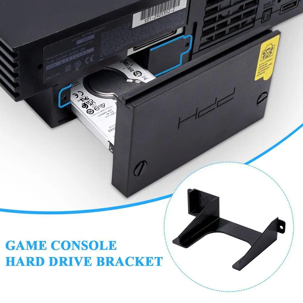 3.5'' Hard Drive Bracket For PS2 SATA Network Adapter 3D Printed Stand Holder HDD Bracket SSD Stand For PS2 Fat Game Console