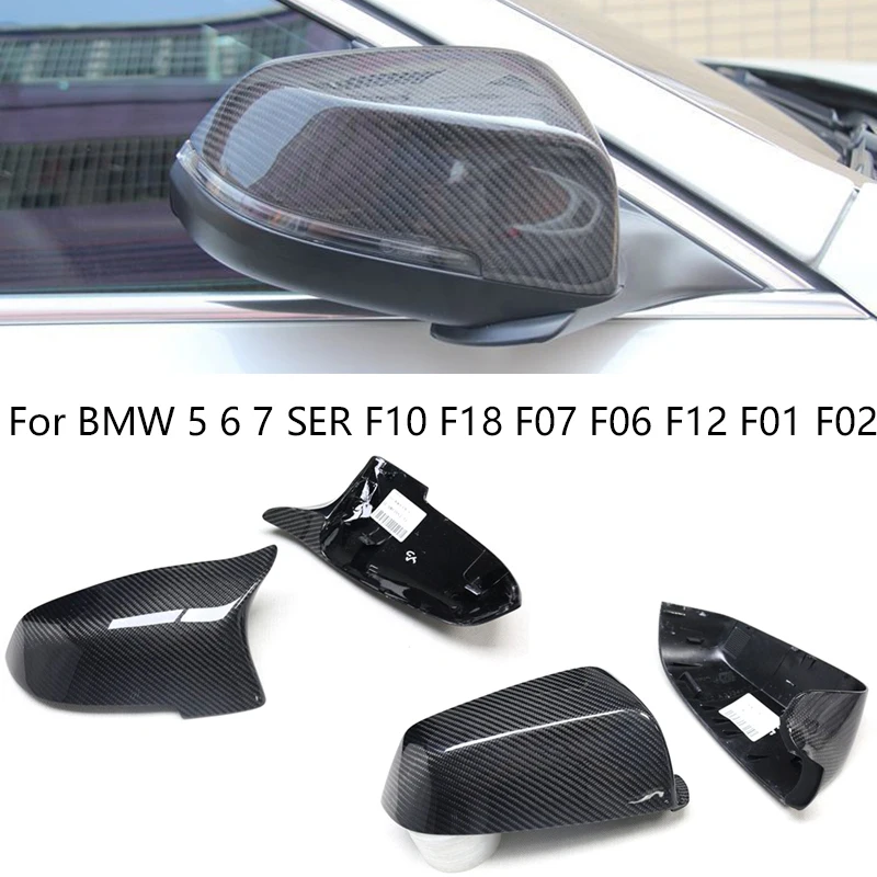 

Upgrade Real Carbon Fiber For BMW 5 6 7 SER F10 F18 F07 F06 F12 F01 F02 Car Rearview Mirror Covers Cap Parts And Accessories