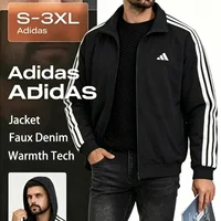 Adidas Veste de survêtement en maille pour homme 100% authentique, design à empiècements, noir KR2488 1