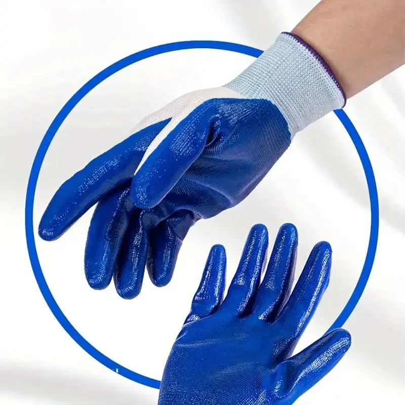 Thin Latex Non-slip Wear-resistant Work Gloves 12 Pairs Safety Gloves Protective Gloves