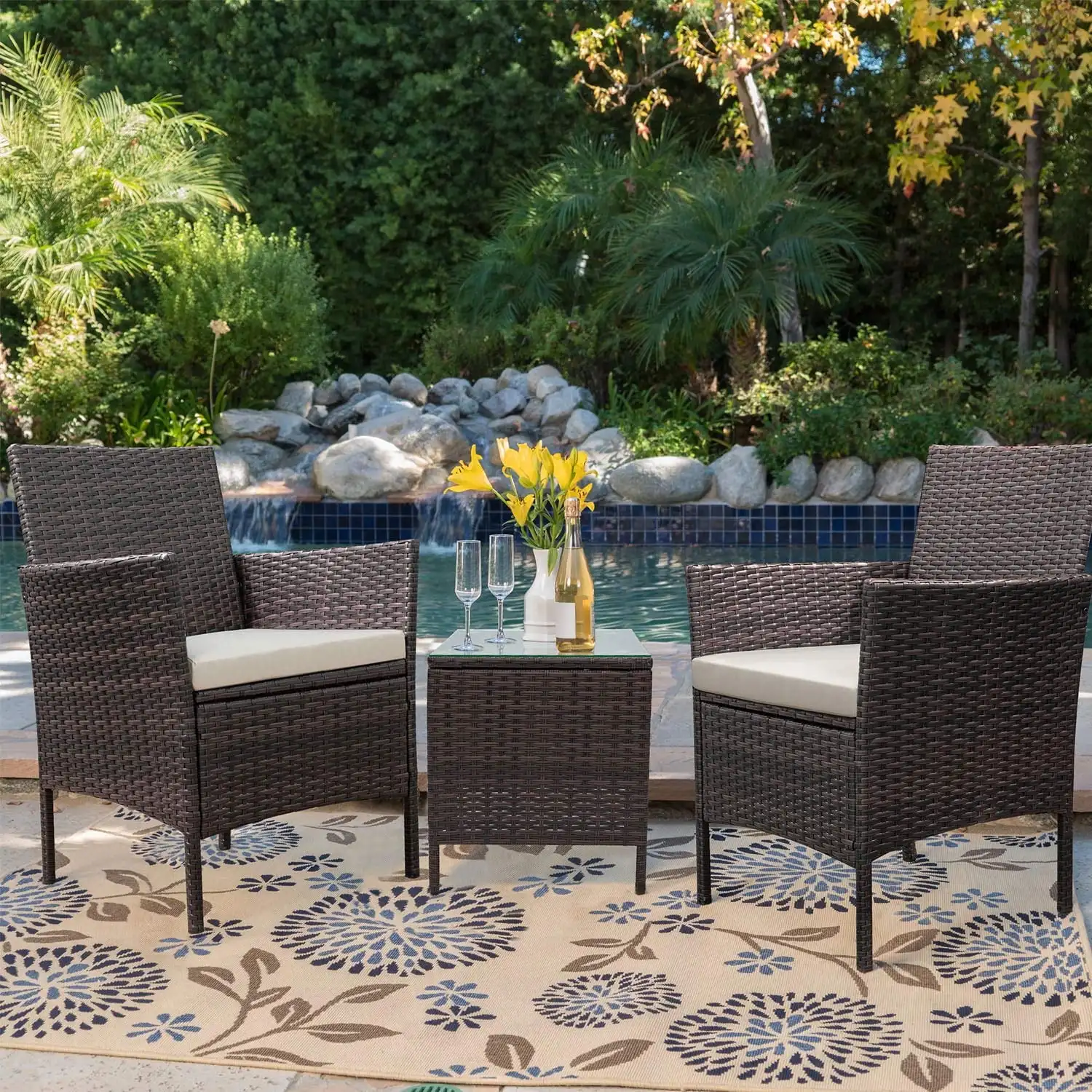 3 Pieces Outdoor Patio Furniture 1