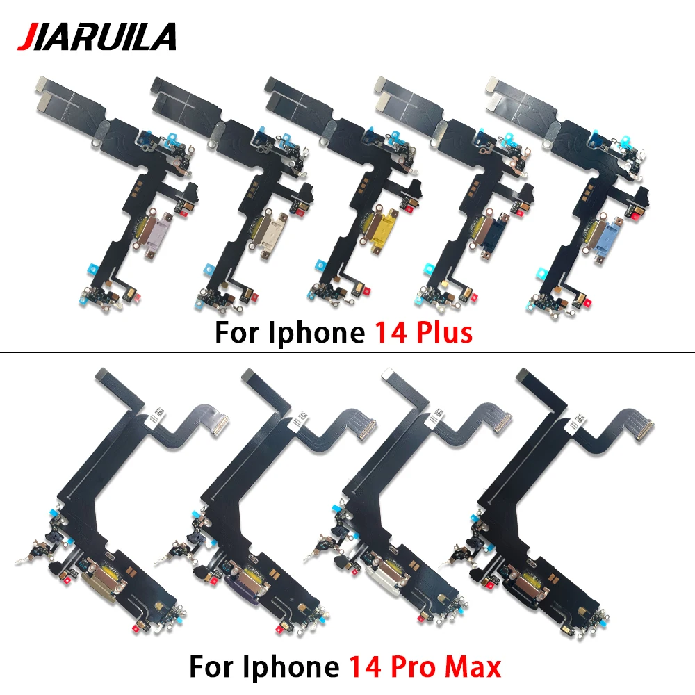 Nuovo Testato Usb Charge Port Jack Dock Connector Ricarica Microfono Board Flex Cable Per Iphone 14 Plus / 14 Pro Max Fast Charger