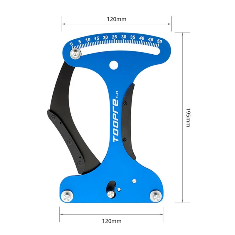 Tensiomètre à Rayons Pour Vélo - Outil De Mesure Compact En Alliage Bleu
