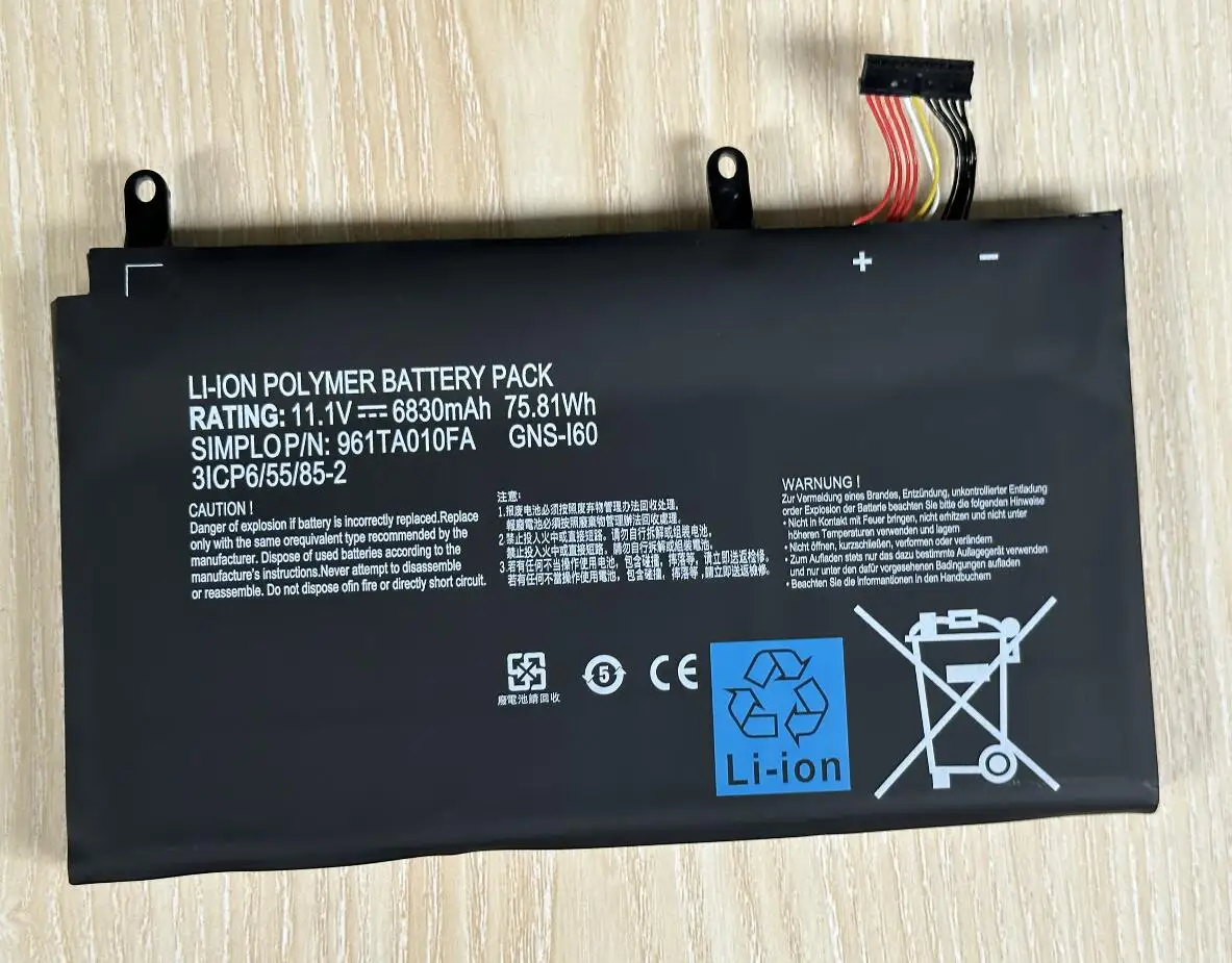 Bateria do Portátil para Gigabyte P35k P37x P57x P35g P35n P35w P35x P57w 961ta010fa 31cp6 55 852 Gns160 Novo Gns-i60 - Imagem 3