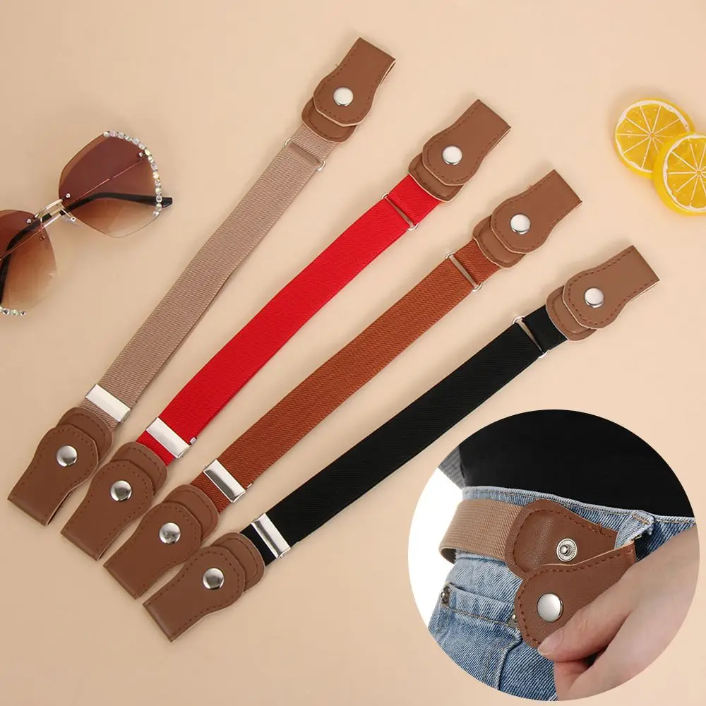 Canvas Belts Elastic Stretch Boys and Girls Stretch Canvas Buckle-Free Waist Belt