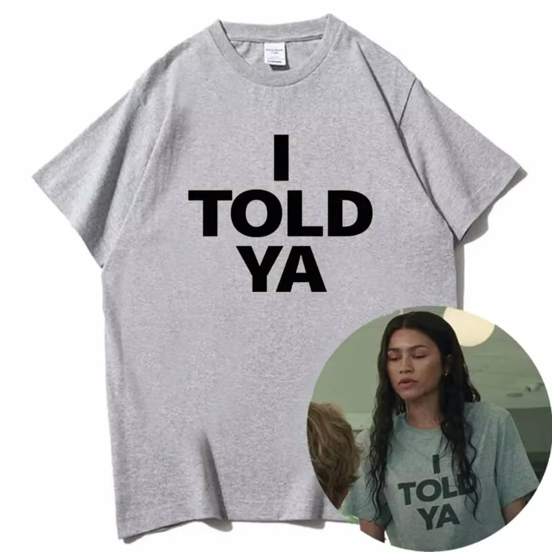 Summer Hot Selling I Told YA Challenger 2024 T-shirt Round Neck Short Sleeved Shirt Fan Gift, Women's Short Sleeved T-shirt 1