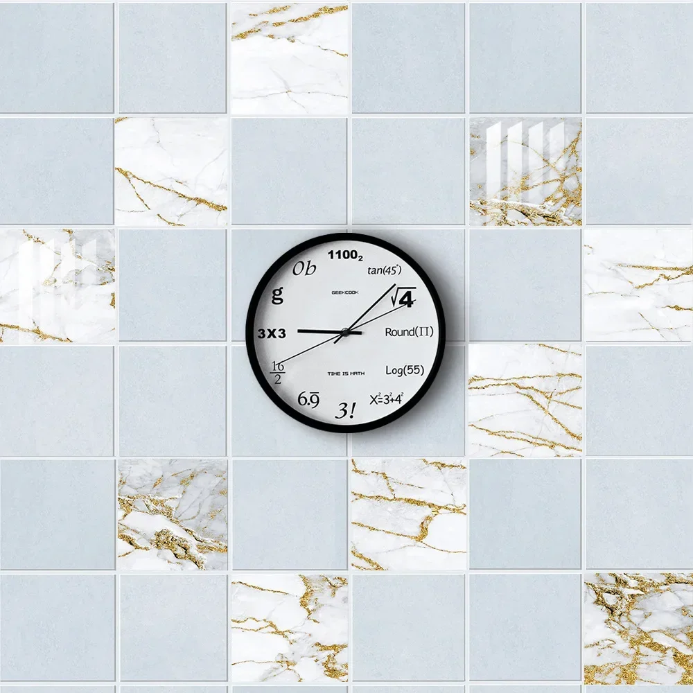 White gold marble tile Veneer Home renovation Kitchen backsplash bathroom bar decorative wall veneer 10-30cm 10pcs
