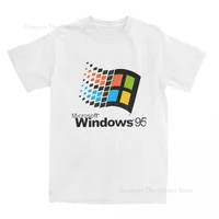 Windows 95 Graphic Men‘s T-Shirt  Women's Tee Windows XP Classic Computer System Print pattern  Tee Cotton Tees Funny Shirt 1