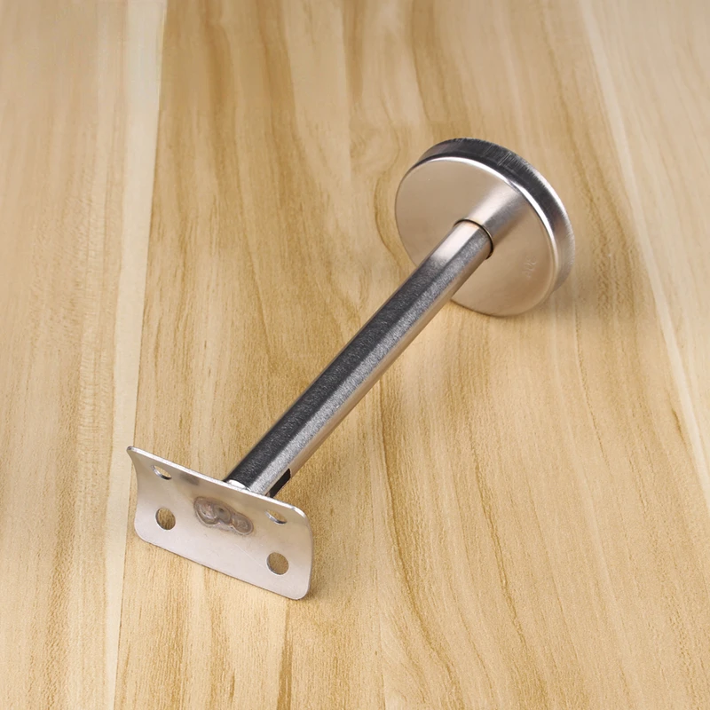 Soportes De Pasamanos Para Escalera Montados En Pared - Pack De 4, Acero Negro, Para Barandillas De Madera