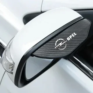 2PCS car rearview mirror rainproof eyebrow carbon fiber sunshade cover For Opel Insignia Astra Antara Meriva Zafira H G Corsa