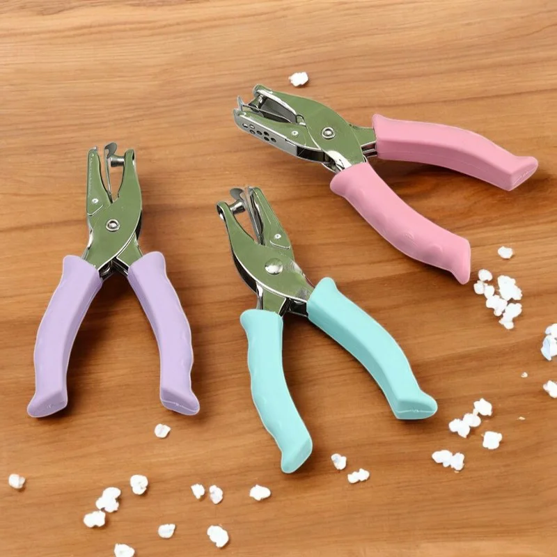 Single Hole Punch Metal 1/4&rdquo; Hole Puncher with Soft Grip Handles for Paper and Crafts Round Circle Shape paper punch hole punching tools paper craft punch circle hole punch