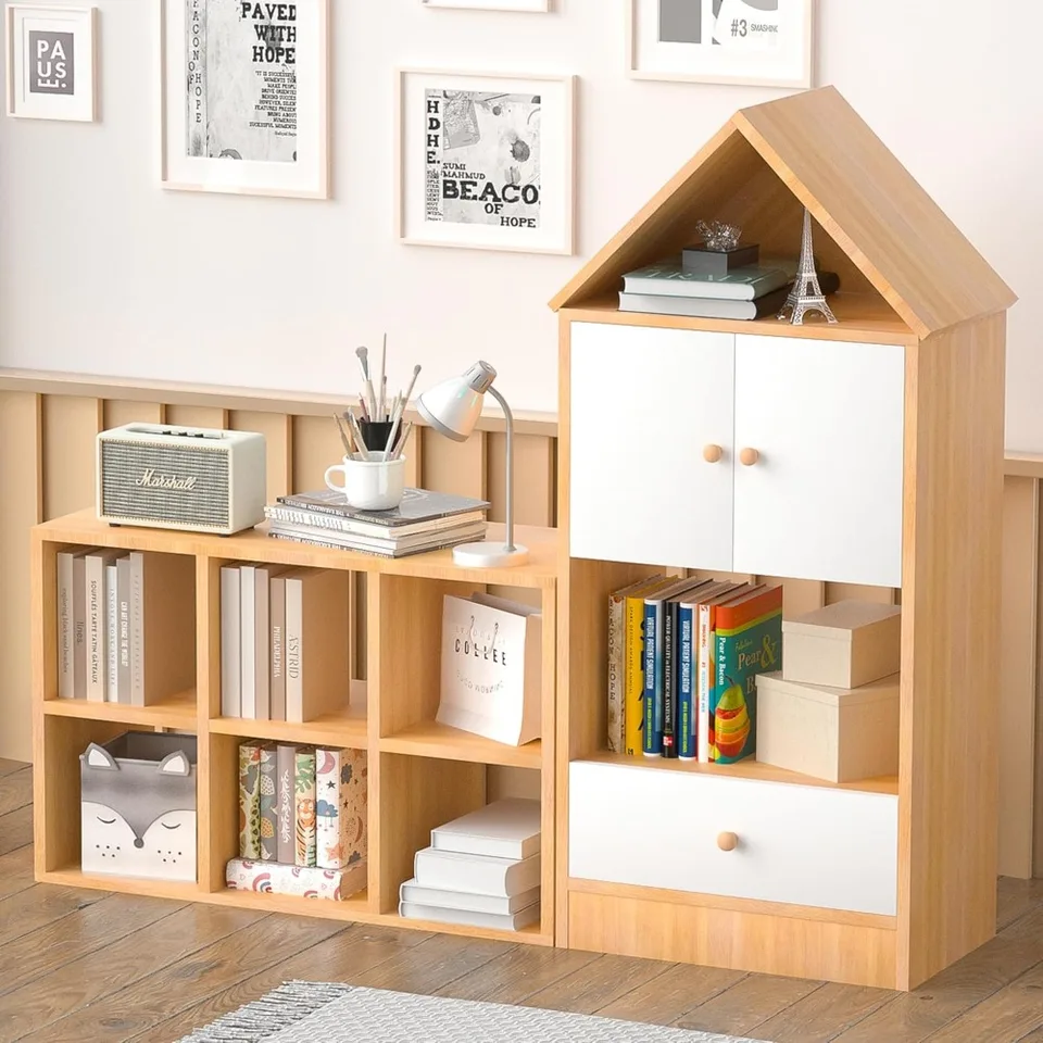Versatile House Shaped Children's Bookshelf