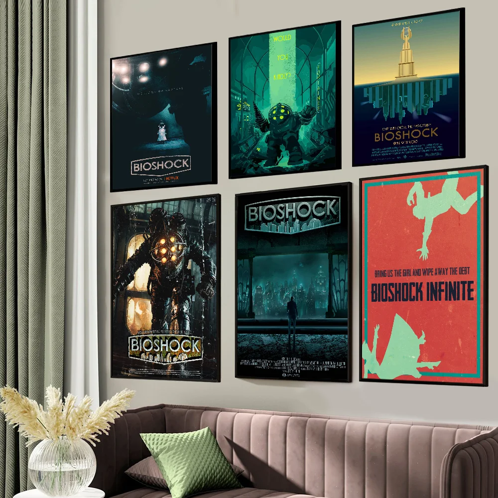 Bioshock Infinite Shooting Whitepaper Poster HD Quality Poster Wall Art Painting Study Room Wall Decor poster prints movie poster anime poster vintage posters