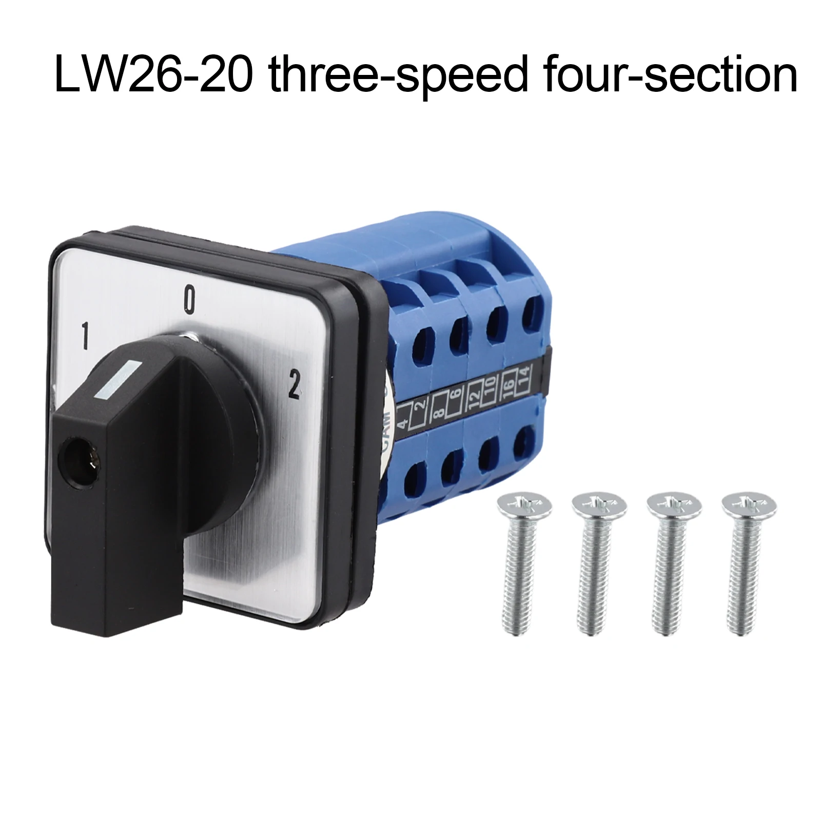 회전 스위치 660V 20암페어 캠 전환 3단계 4극 16단자 섬유 장비 및 전력 장치 응용용