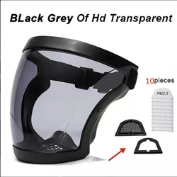 1 Set Transparent Face Shield with 10 Filters | Ideal (Grey with 10 Filter)