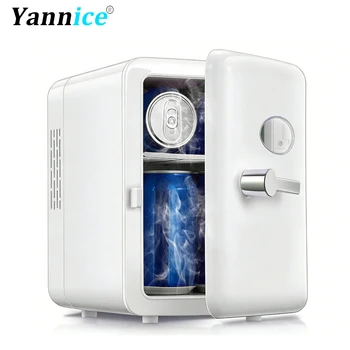 Portable 4L Mini Beauty Fridge Car & Home Dual Use Cooling Heating Refrigerator Skincare Cosmetics Makeup Face Fridge for Travel 1